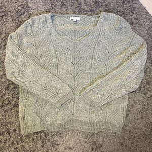 green women’s chenille sweater